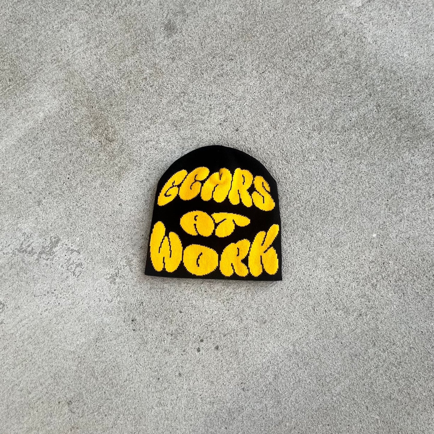 "Gears At Work" Beanie (BLKxYLW)