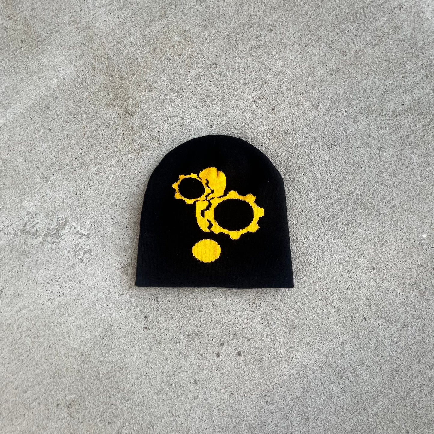 "Gears At Work" Beanie (BLKxYLW)