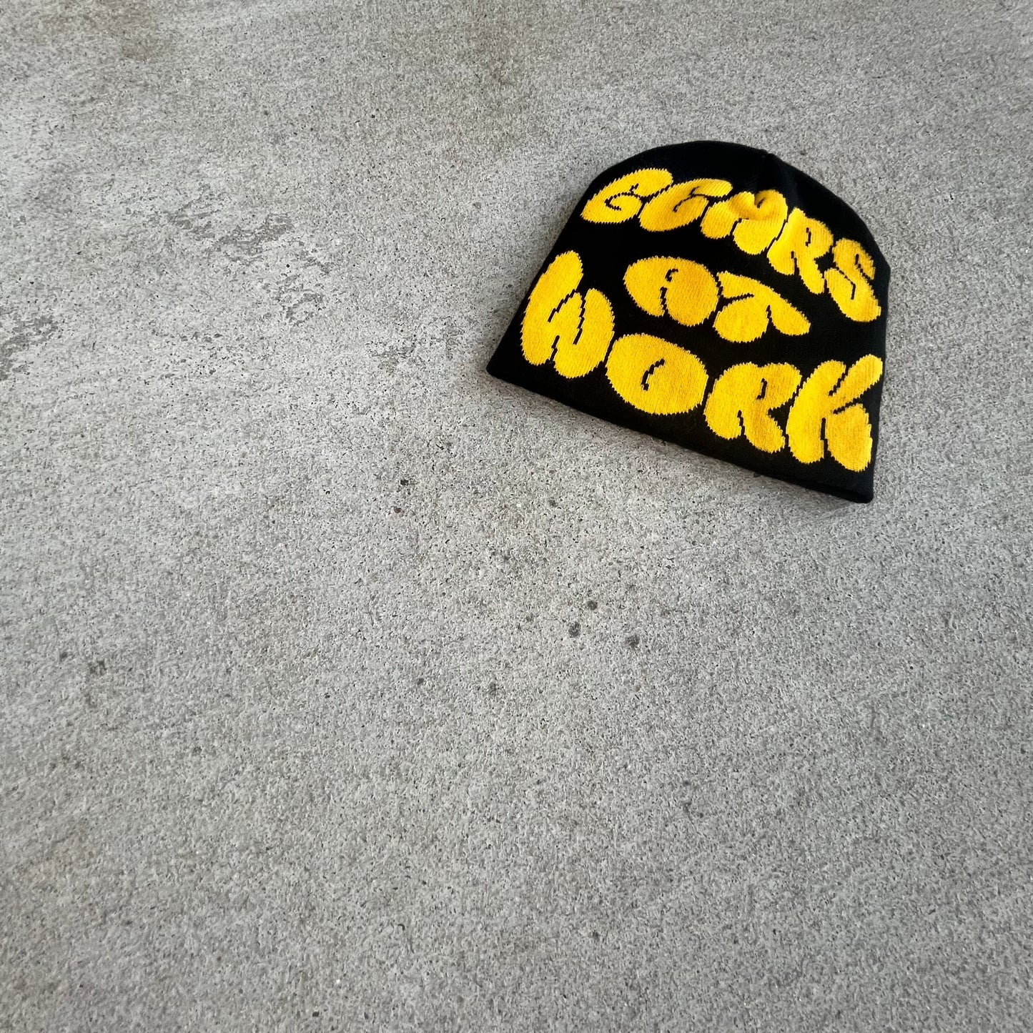 "Gears At Work" Beanie (BLKxYLW)