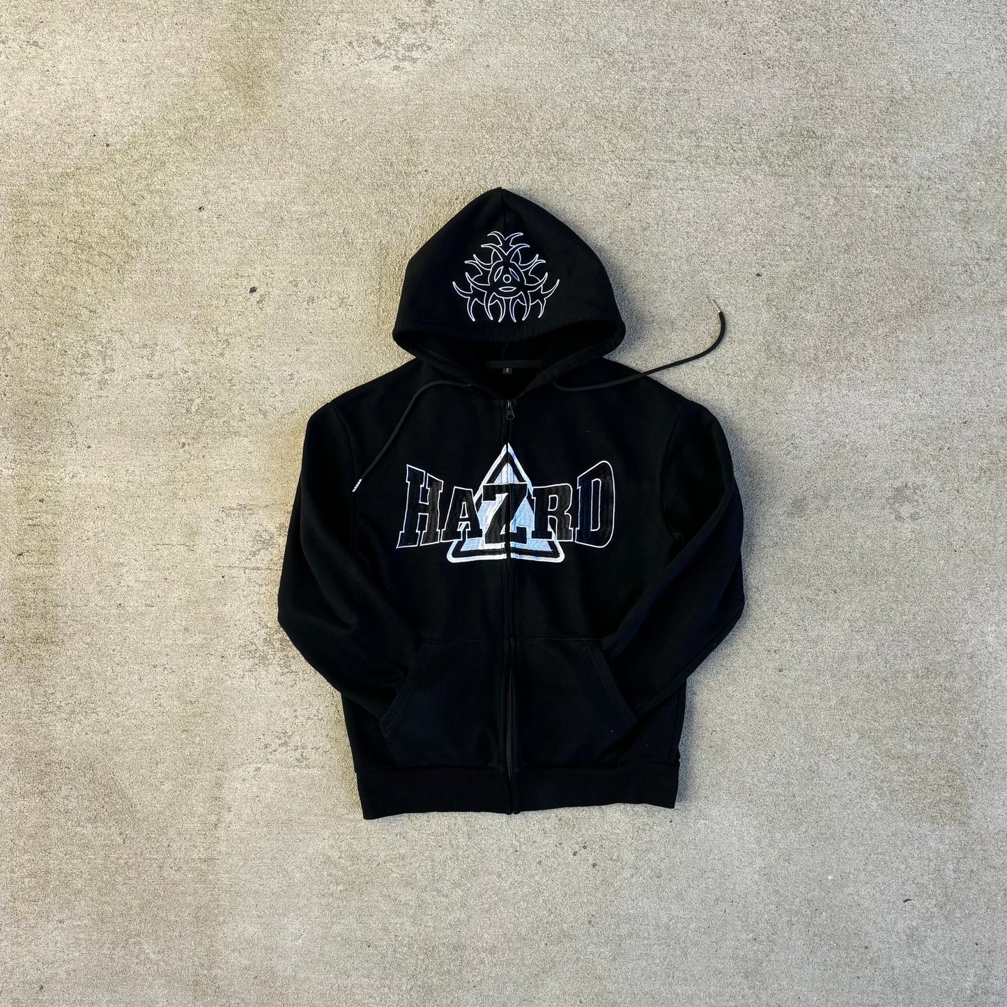 "Biohazrd" Zip Hoodie (BLKxWHT)