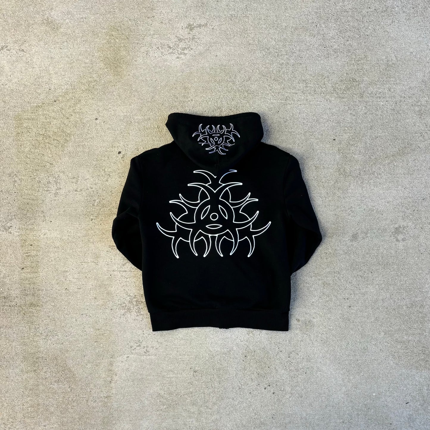 "Biohazrd" Zip Hoodie (BLKxWHT)